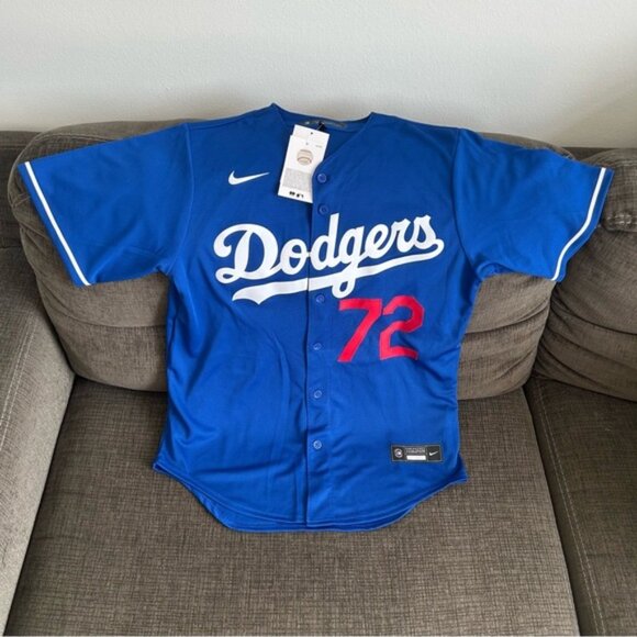 Nike Authentic Los Angeles Dodgers Venezuela Miguel Rojas Blue Jersey Men’s M - Picture 1 of 7